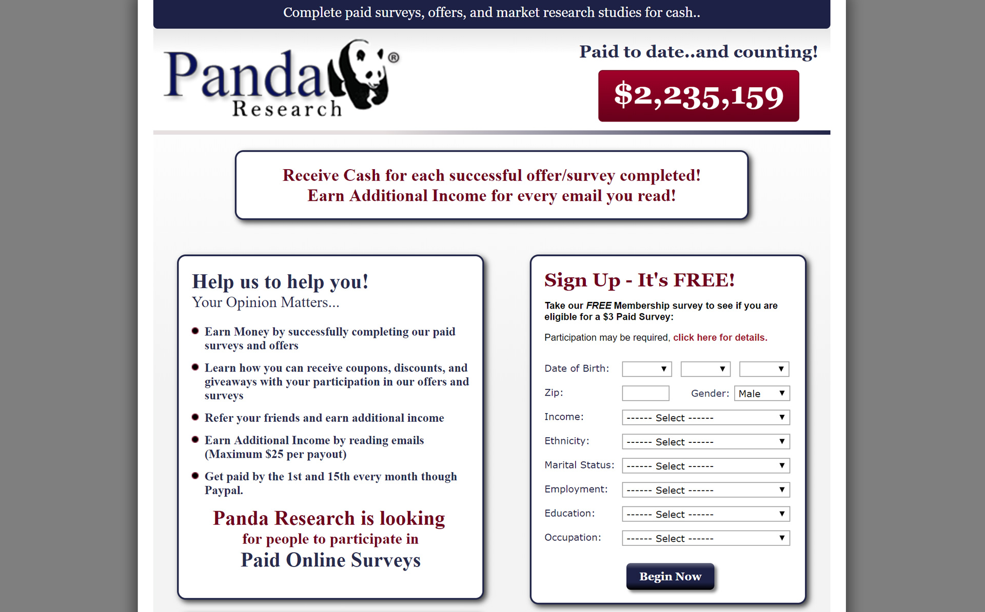 Panda Research is a well known paid survey company that has been around for a while, but is it as great as it claims. Is the work they provide worth the time, or are they a waste like so many others? We look into the depths so you can make an informed decision.