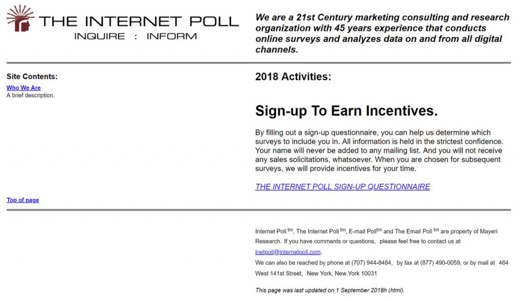Internet Poll Paid Surveys
