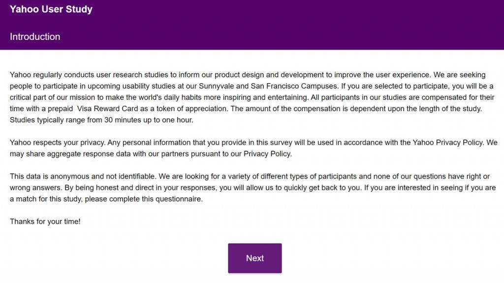 Yahoo User Research Review