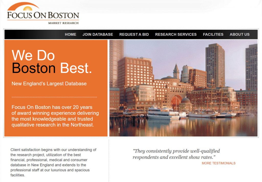Focus on Boston is the largest market research firm in New England. Are they worth your time or should you pass?